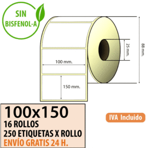 papel termico 100x150