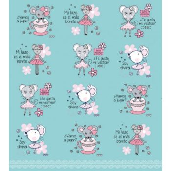 100 Mts x 60 cm Bobina papel regalo Ratita Presumida